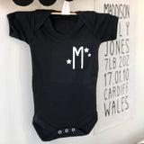 Personalised Star Initial Onesie