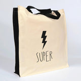 Super Lightning Bolt Large Canvas Tote Bag