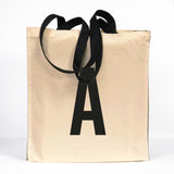 Personalised Monogram Large Canvas Tote Bag