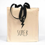 Super Lightning Bolt Large Canvas Tote Bag