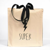 Super Lightning Bolt Large Canvas Tote Bag