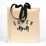 Super Mum Canvas Tote Bag with Pocket