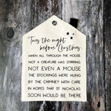 'Twas the Night Before Christmas Fabric House Banner