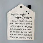 'Twas the Night Before Christmas Fabric House Banner