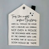 'Twas the Night Before Christmas Fabric House Banner