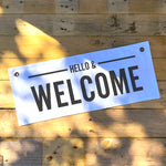 Hello & Welcome Eyelet Banner