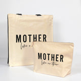 Mother Like No Other Canvas Tote Bag with Pocket