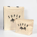 Super Mum Canvas Tote Bag with Pocket