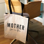 Mother Like No Other Canvas Tote Bag with Pocket