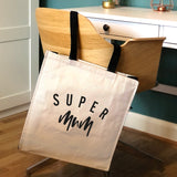 Super Mum Large Canvas Tote Bag