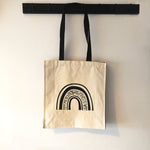 Rainbow Canvas Tote Bag with Pocket