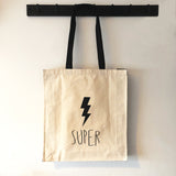 Super Lightning Bolt Large Canvas Tote Bag