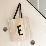 Personalised Monogram Large Canvas Tote Bag