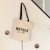 Mother Like No Other Canvas Tote Bag with Pocket