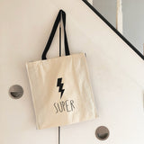 Super Lightning Bolt Large Canvas Tote Bag