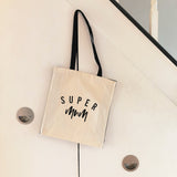 Super Mum Canvas Tote Bag with Pocket