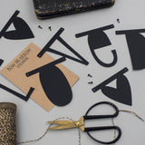 Personalised Black Letter Card Bunting