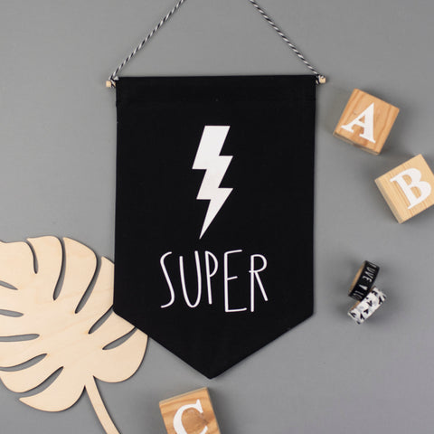 Super Banner with Lightning Bolt