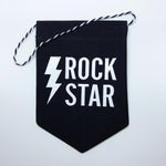 Rock Star Banner with Lightning Bolt