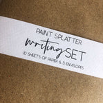 Paint Splatter Letter Writing Set