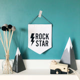 Rock Star Banner with Lightning Bolt