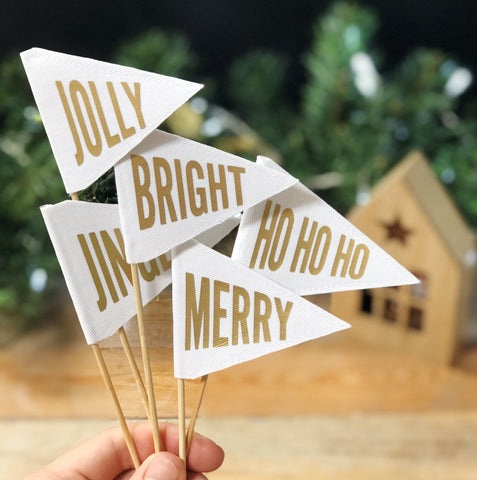 Handmade Fun Christmas Mini Waver Flags