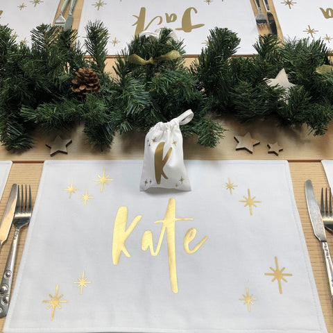 Set of 4 Personalised Christmas Placemats