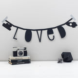 Personalised Black Letter Card Bunting