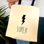 Super Lightning Bolt Large Canvas Tote Bag