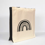 Rainbow Canvas Tote Bag with Pocket